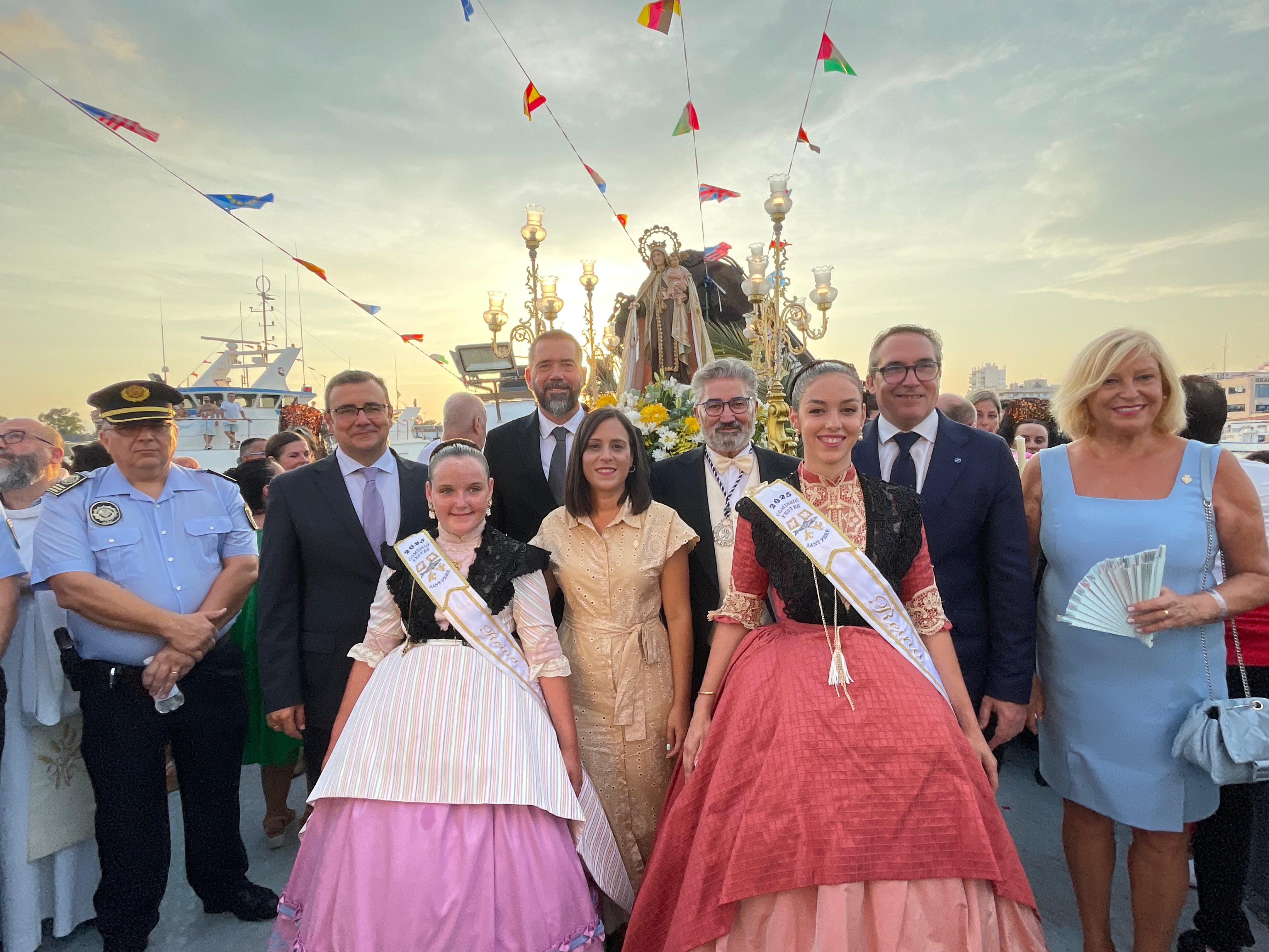 El Grao de Castellón homenajea a la Virgen del Carmen con su tradicional procesión marinera