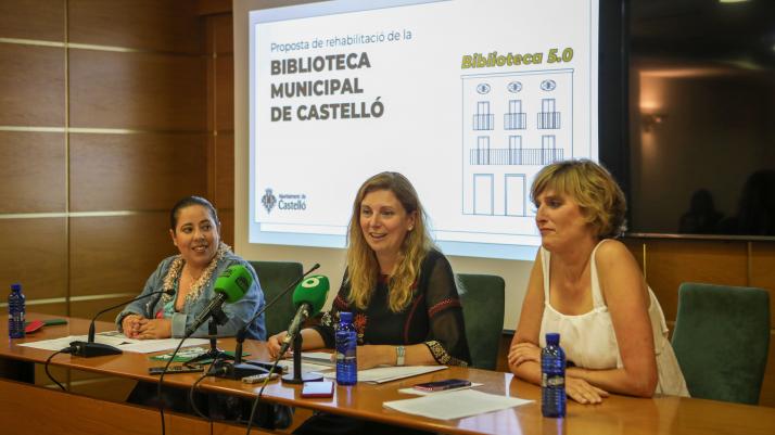 25-05-22 Marco, Escuder y Ruiz en rdp sobre la propuesta de rehabilitacion de la biblioteca municipal.jpg