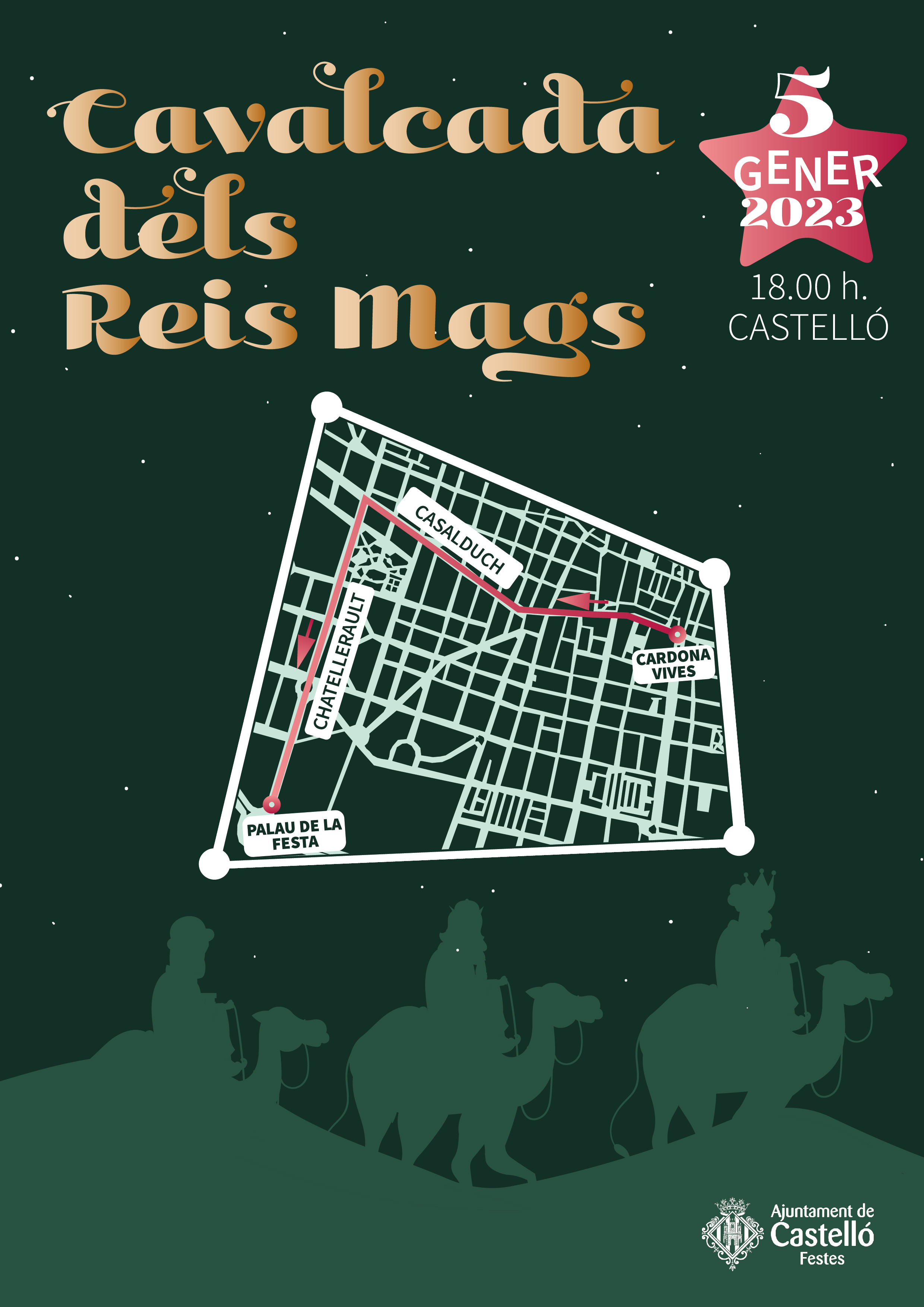 Recorrido cabalgata de los Reyes Magos